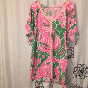 Lilly Pulitzer Pink and Green Dress